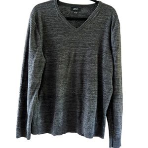 Alfani Men’s vneck lightweight sweater 100%cotton gray size Large